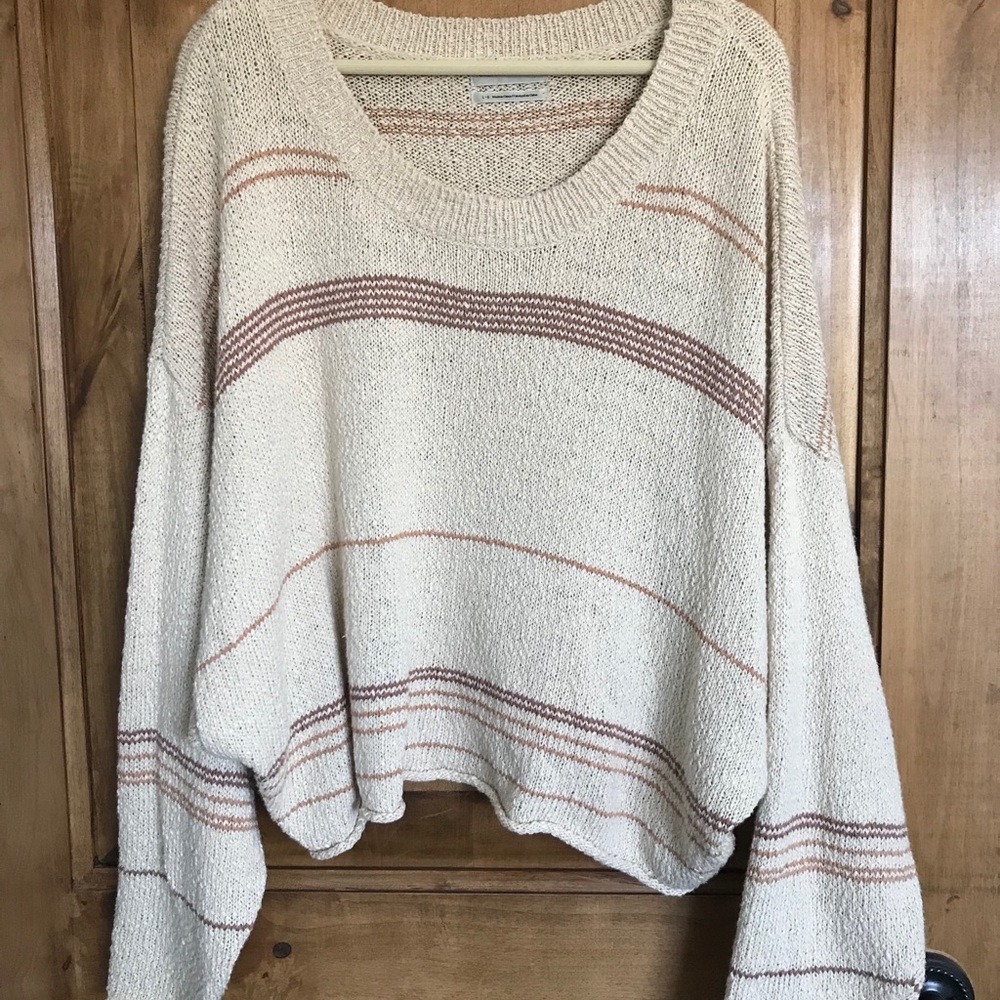 Cropped Nude Sweater